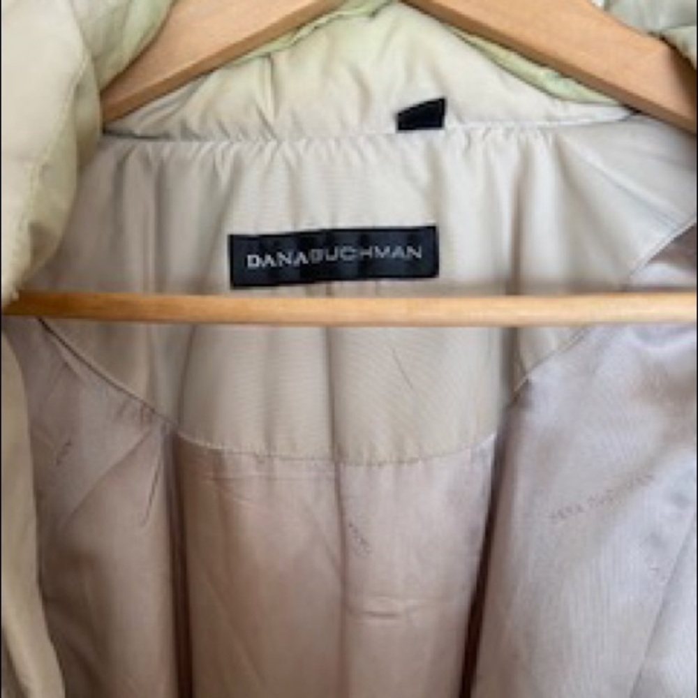 Dana Buchman L goose down coat w/fur hood